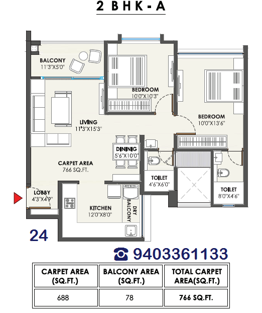 pebbles-reenfields-wakad-3bhk-floor-plans